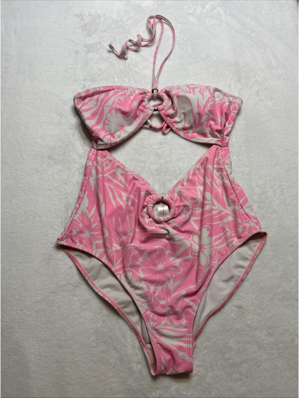 NO BO One Piece Cut Out Front Swim Suit Bikini Jr Women's Size L (11-13) Bandeau